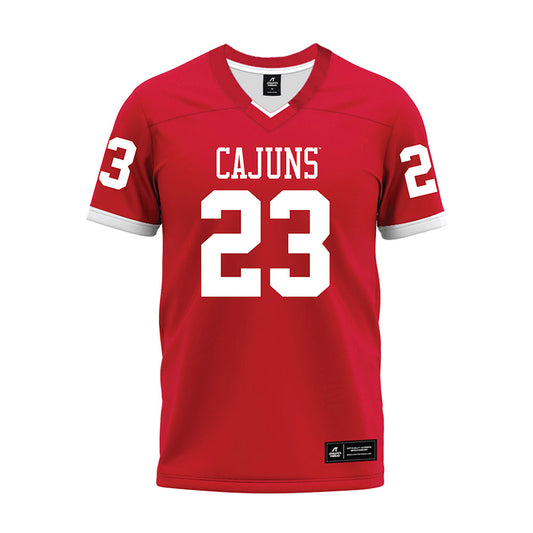 Louisiana - NCAA Football : Omarion Brown - Red Premium Football Jersey-0