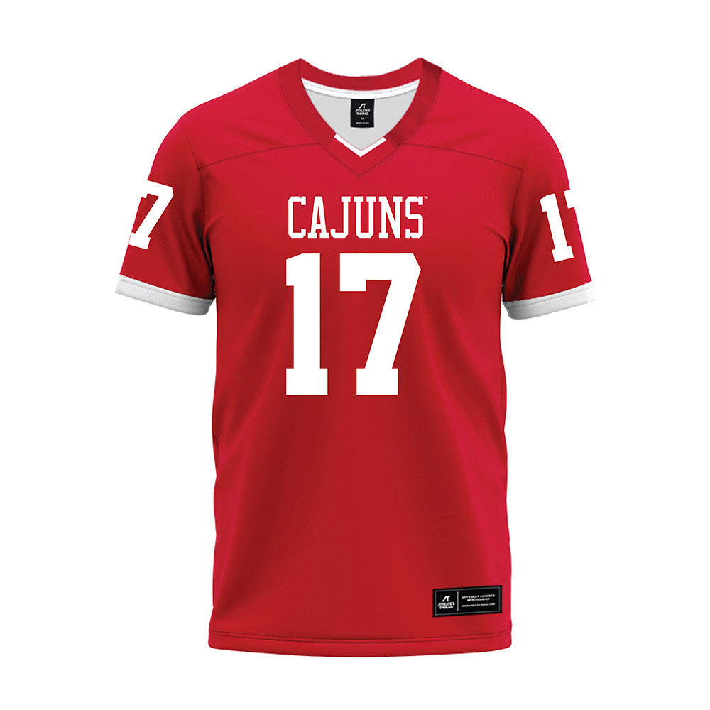 Louisiana - NCAA Football : Landon Strother - Red Premium Football Jersey-0