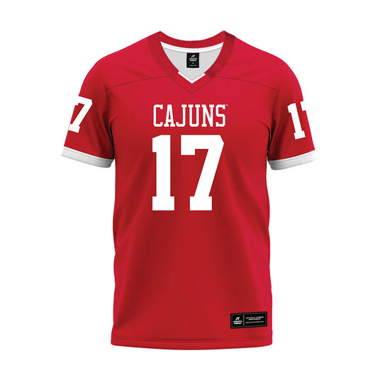 Louisiana - NCAA Football : Landon Strother - Red Premium Football Jersey-0