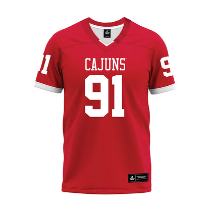 Louisiana - NCAA Football : Jordan Pinnock - Red Premium Football Jersey-0