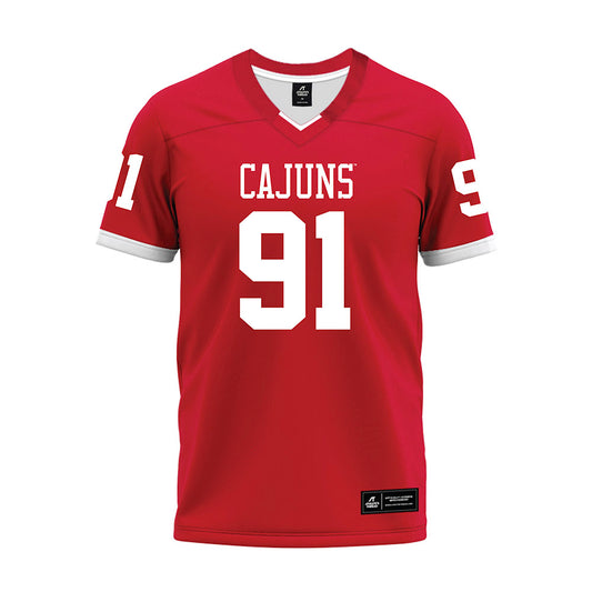 Louisiana - NCAA Football : Jordan Pinnock - Red Premium Football Jersey-0