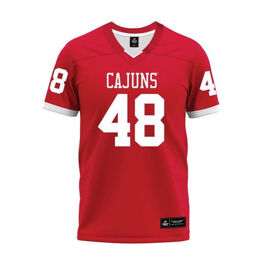 Louisiana - NCAA Football : Jackson Villaume - Red Premium Football Jersey-0