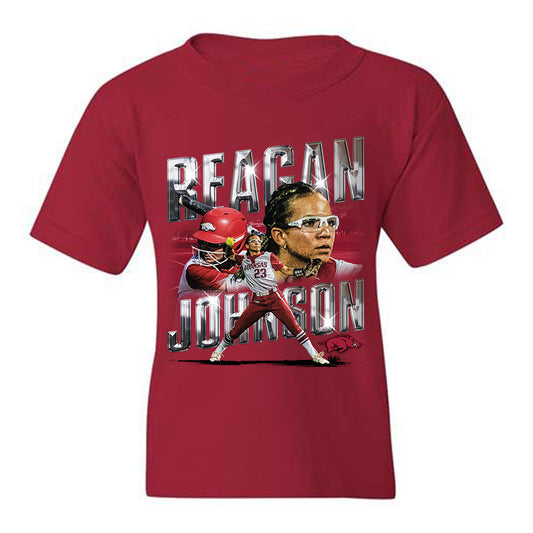 Arkansas - NCAA Softball : Reagan Johnson - Player Collage Youth T-Shirt