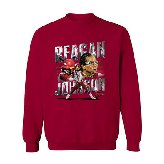 Arkansas - NCAA Softball : Reagan Johnson - Player Collage Crewneck Sweatshirt