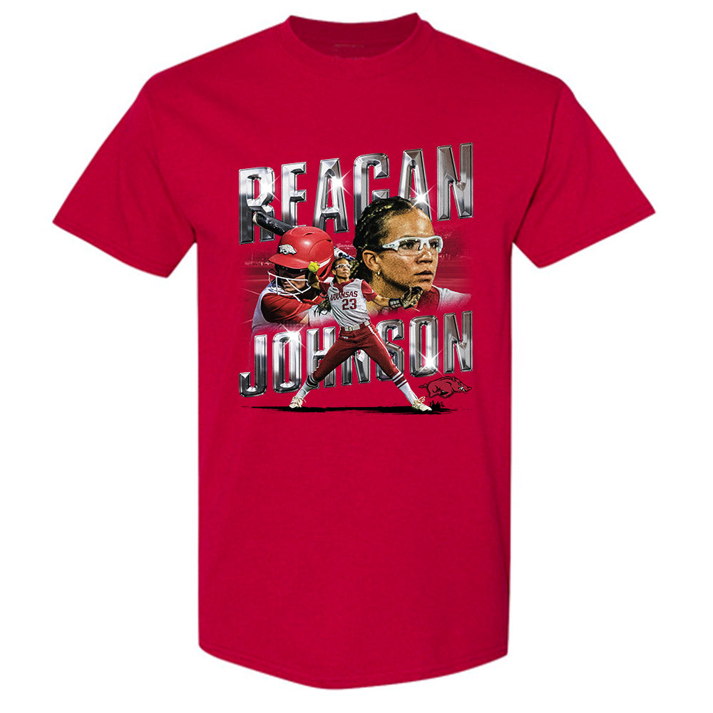 Arkansas - NCAA Softball : Reagan Johnson - Player Collage T-Shirt