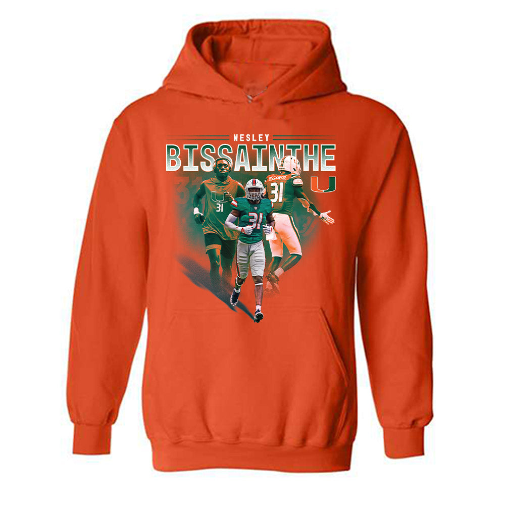 Miami - NCAA Football : Wesley Bissainthe - Player Collage Hooded Sweatshirt