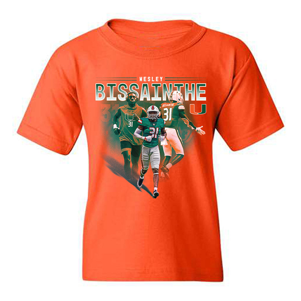 Miami - NCAA Football : Wesley Bissainthe - Player Collage Youth T-Shirt