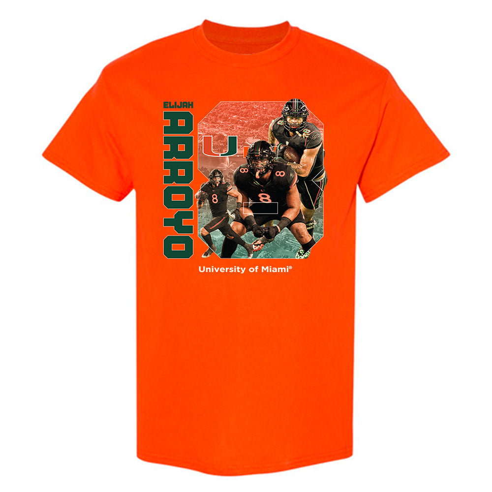 Miami - NCAA Football : Elijah Arroyo - Player Collage T-Shirt
