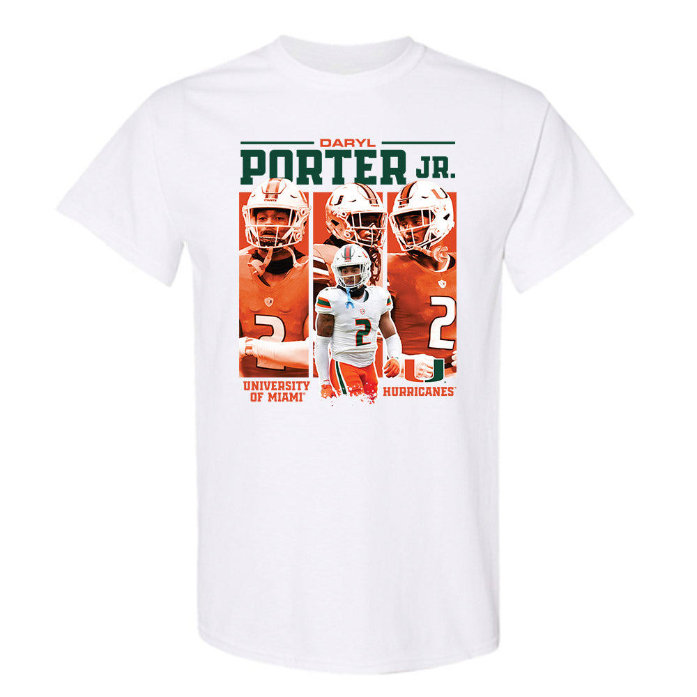 Miami - NCAA Football : Daryl Porter JR. - Player Collage T-Shirt