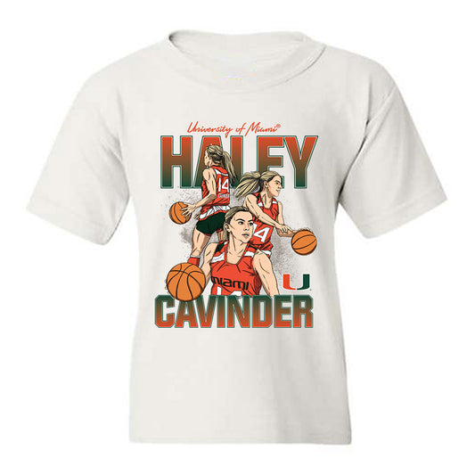 Miami - NCAA Women's Basketball : Haley Cavinder - Player Collage Youth T-Shirt