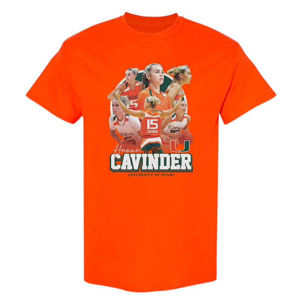 Miami - NCAA Women's Basketball : Hanna Cavinder - Player Collage T-Shirt