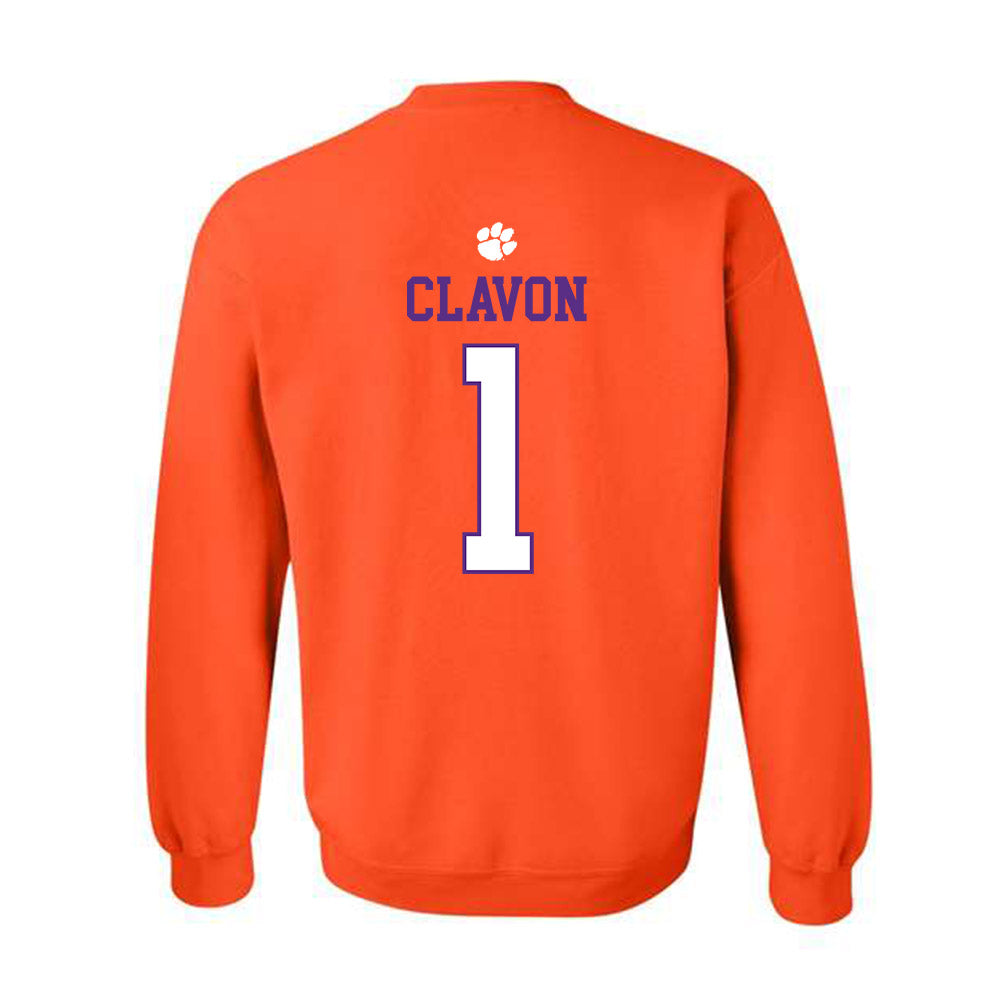Clemson - NCAA Baseball : Bryce Clavon - Classic Shersey Crewneck Sweatshirt-1
