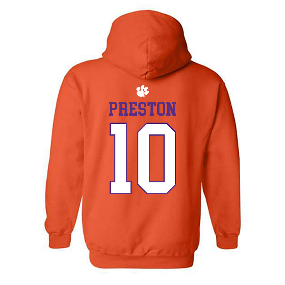 Clemson - NCAA Football : juju preston - Classic Shersey Hooded Sweatshirt-1
