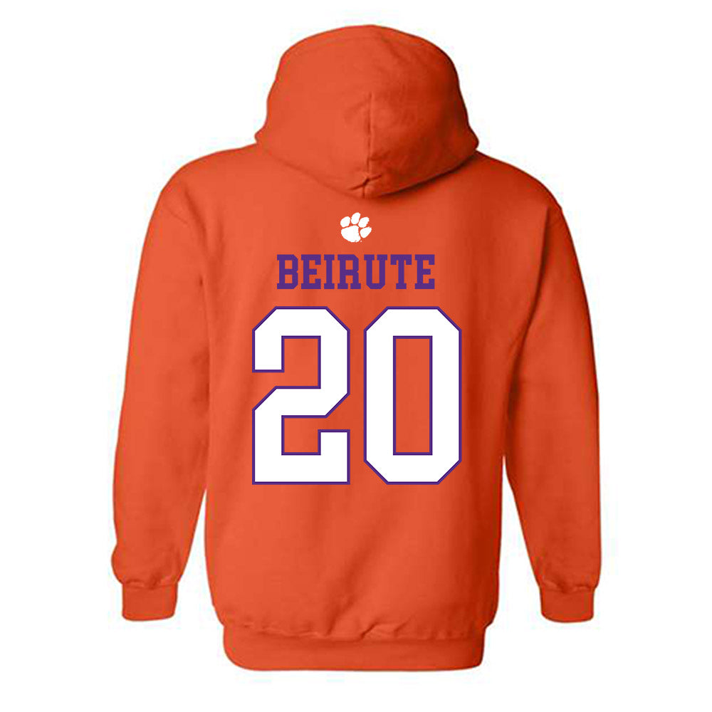Clemson - NCAA Men's Soccer : Andres Beirute - Classic Shersey Hooded Sweatshirt-1