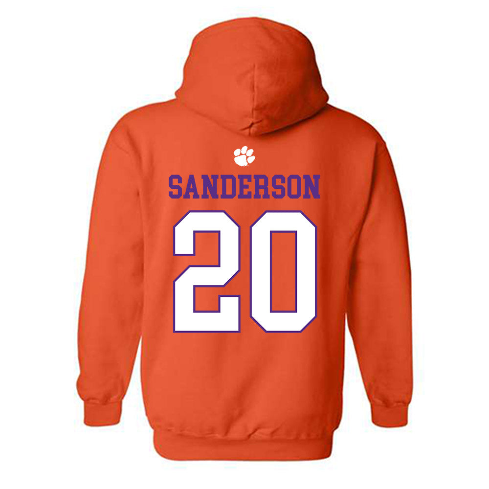 Clemson - NCAA Football : Clark Sanderson - Classic Shersey Hooded Sweatshirt-1