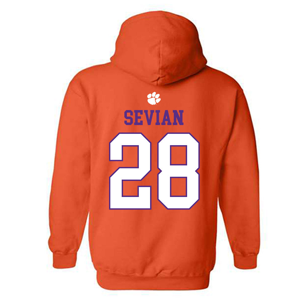 Clemson - NCAA Men's Soccer : Xander Sevian - Classic Shersey Hooded Sweatshirt-1