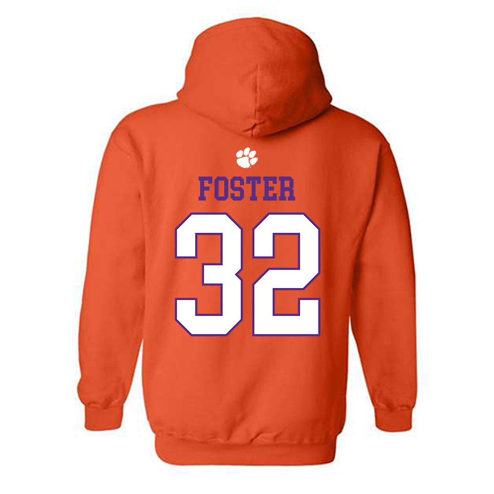 Clemson - NCAA Football : Michael Foster - Classic Shersey Hooded Sweatshirt-1
