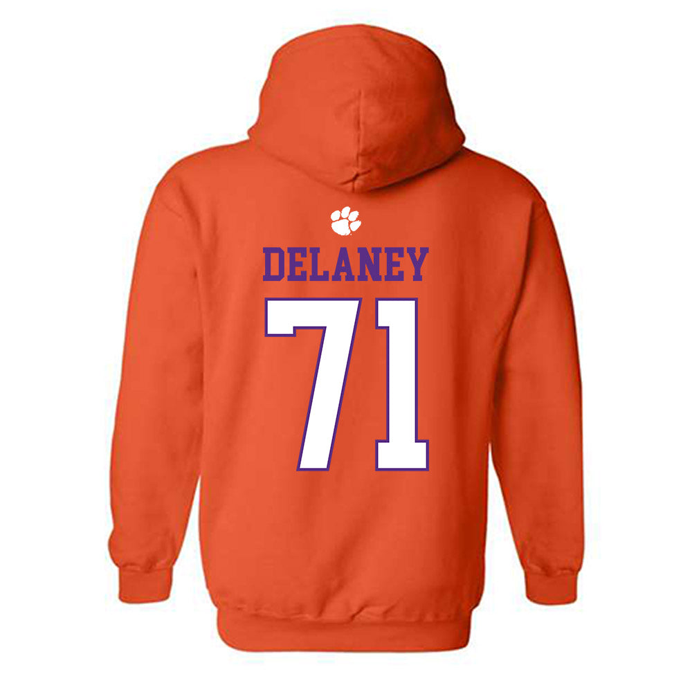 Clemson - NCAA Football : Leo Delaney - Classic Shersey Hooded Sweatshirt-1