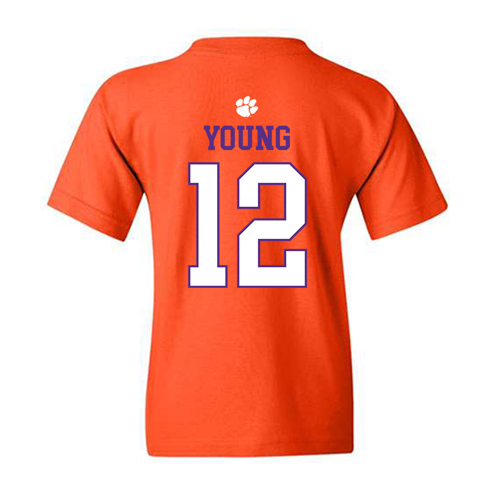 Clemson - NCAA Football : Shavar Young - Classic Shersey Youth T-Shirt-1