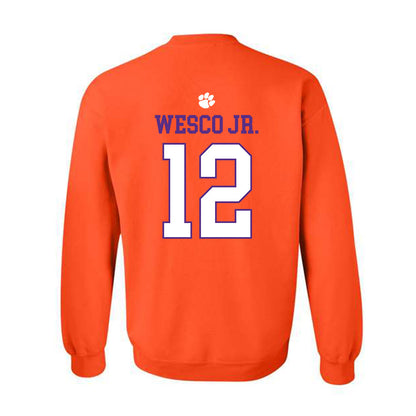 Clemson - NCAA Football : Bryant Wesco Jr. - Classic Shersey Crewneck Sweatshirt-1