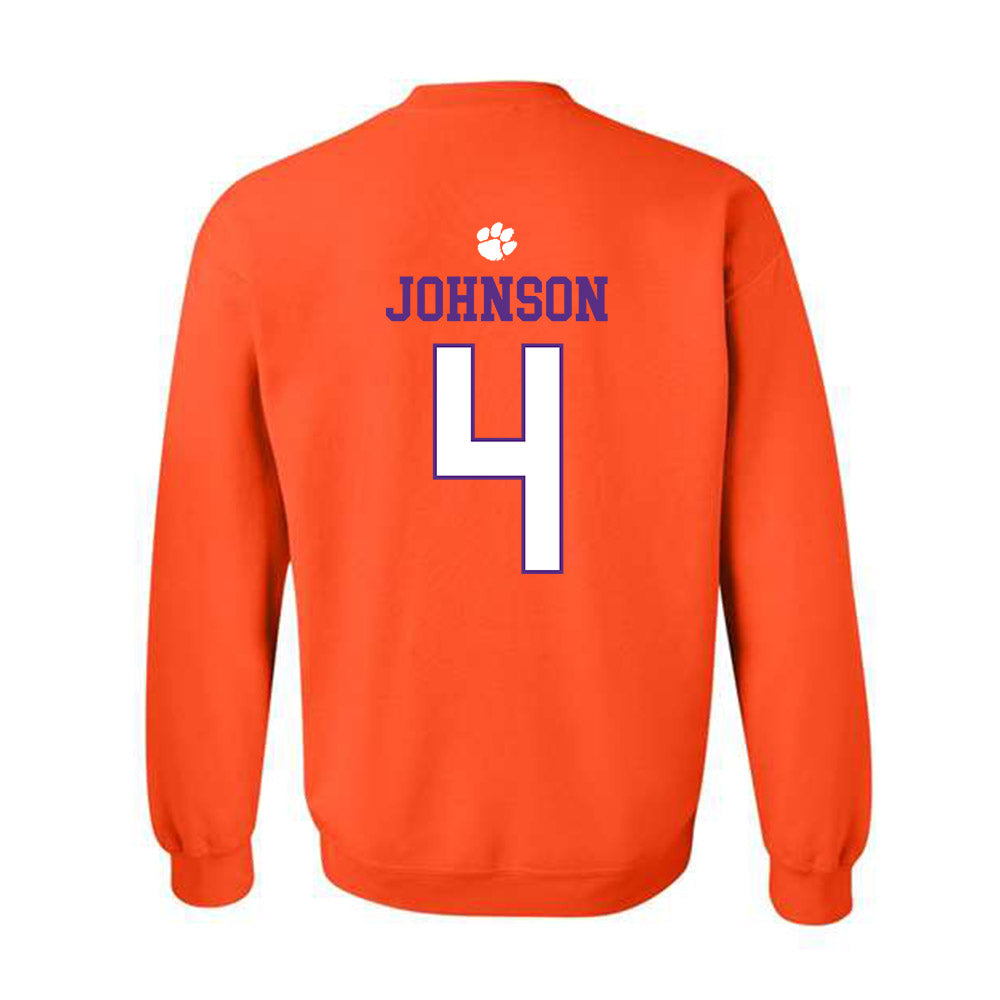 Clemson - NCAA Men's Basketball : Efrem Johnson - Classic Shersey Crewneck Sweatshirt-1