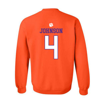 Clemson - NCAA Men's Basketball : Efrem Johnson - Classic Shersey Crewneck Sweatshirt-1