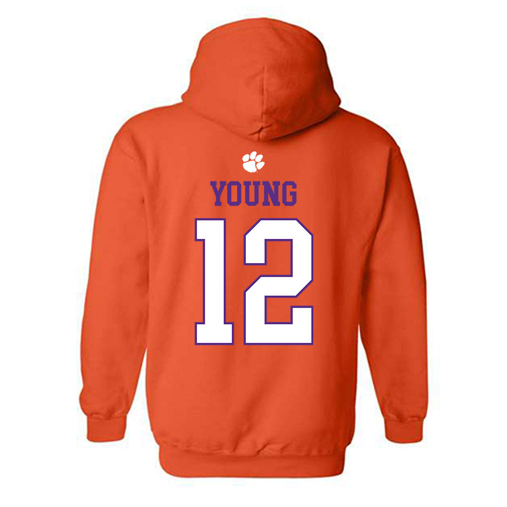 Clemson - NCAA Football : Shavar Young - Classic Shersey Hooded Sweatshirt-1
