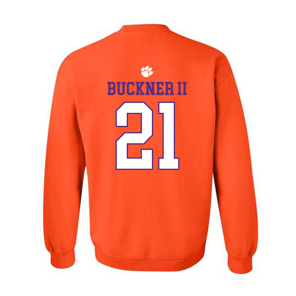 Clemson - NCAA Men's Basketball : Ace Buckner II - Classic Shersey Crewneck Sweatshirt-1