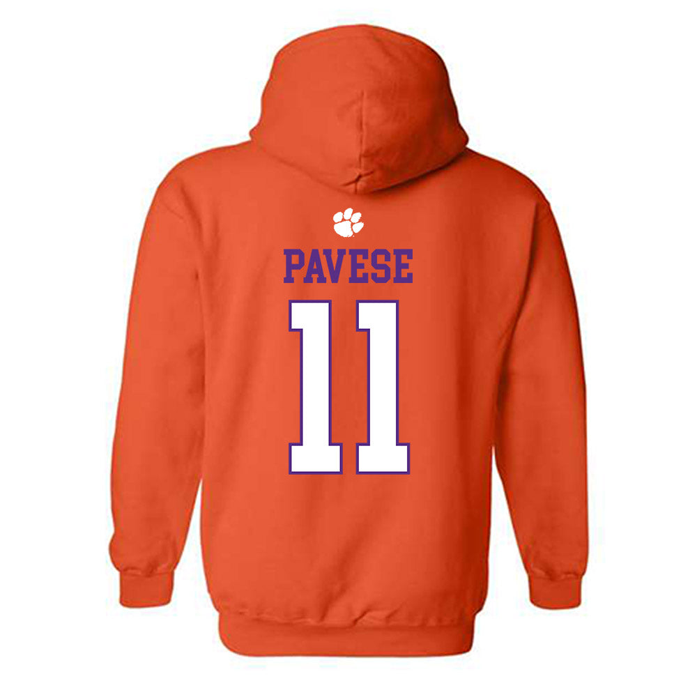 Clemson - NCAA Softball : Mac Pavese - Classic Shersey Hooded Sweatshirt-1