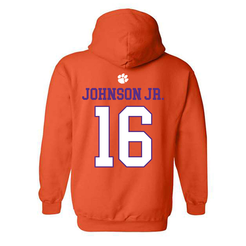 Clemson - NCAA Football : Chris Johnson Jr. - Classic Shersey Hooded Sweatshirt-1