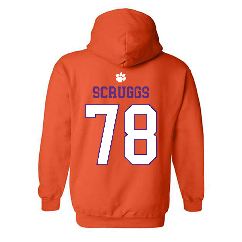 Clemson - NCAA Football : Carter Scruggs - Classic Shersey Hooded Sweatshirt-1