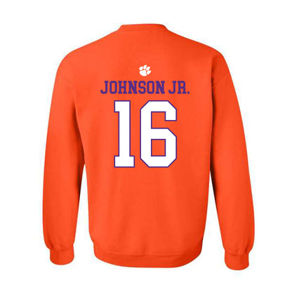 Clemson - NCAA Football : Chris Johnson Jr. - Classic Shersey Crewneck Sweatshirt-1