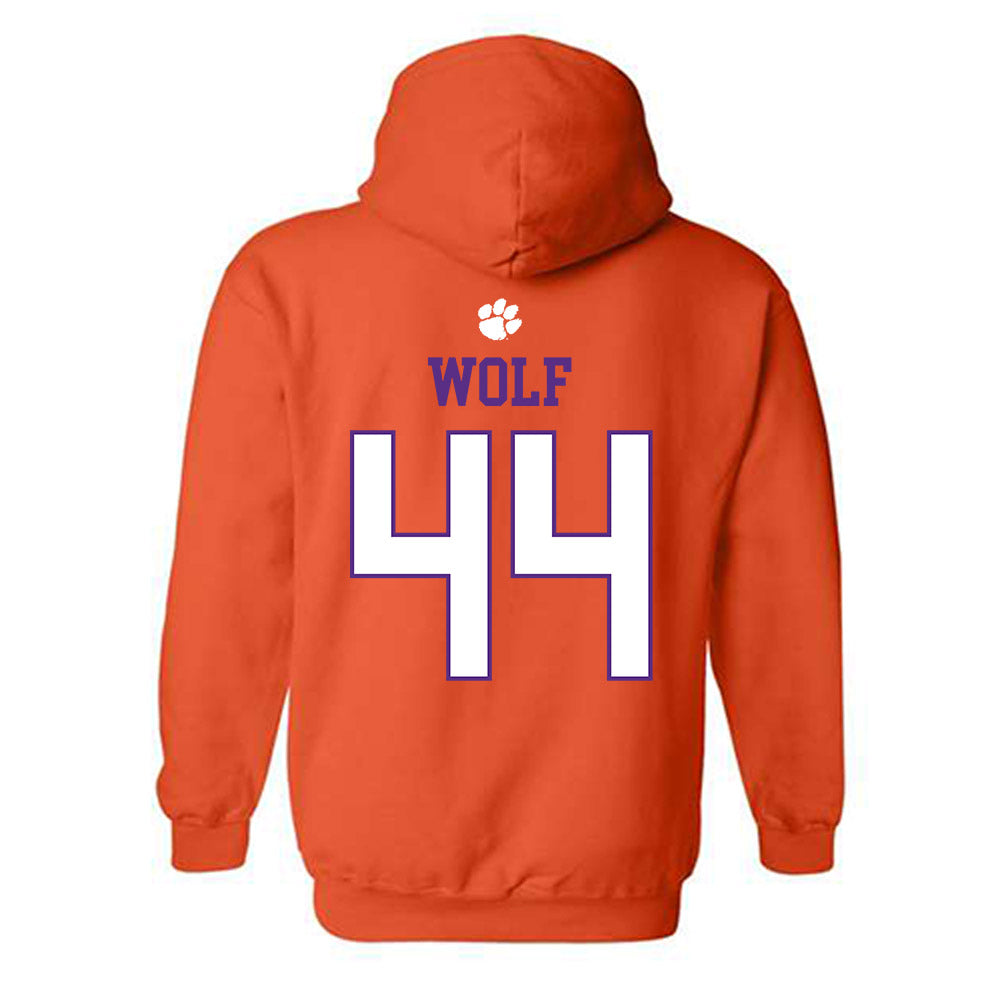 Clemson - NCAA Football : Jack Wolf - Classic Shersey Hooded Sweatshirt-1