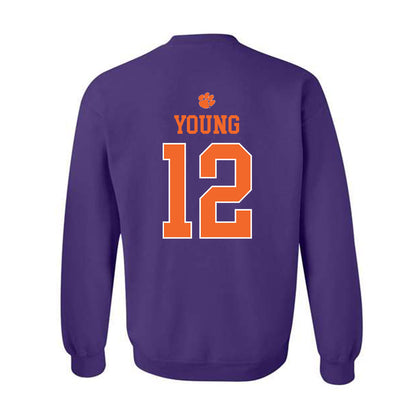 Clemson - NCAA Football : Shavar Young - Classic Shersey Crewneck Sweatshirt-1