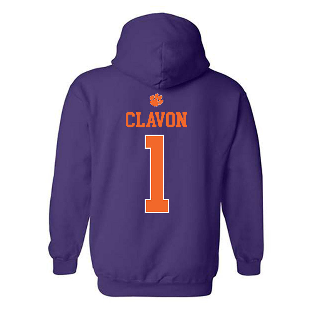 Clemson - NCAA Baseball : Bryce Clavon - Classic Shersey Hooded Sweatshirt-1