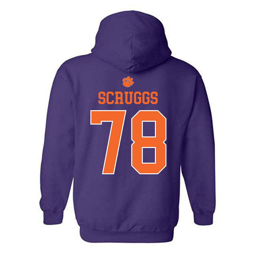 Clemson - NCAA Football : Carter Scruggs - Classic Shersey Hooded Sweatshirt-1