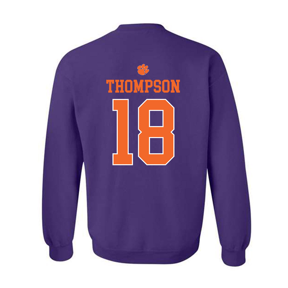 Clemson - NCAA Women's Soccer : Reagan Thompson - Classic Shersey Crewneck Sweatshirt-1