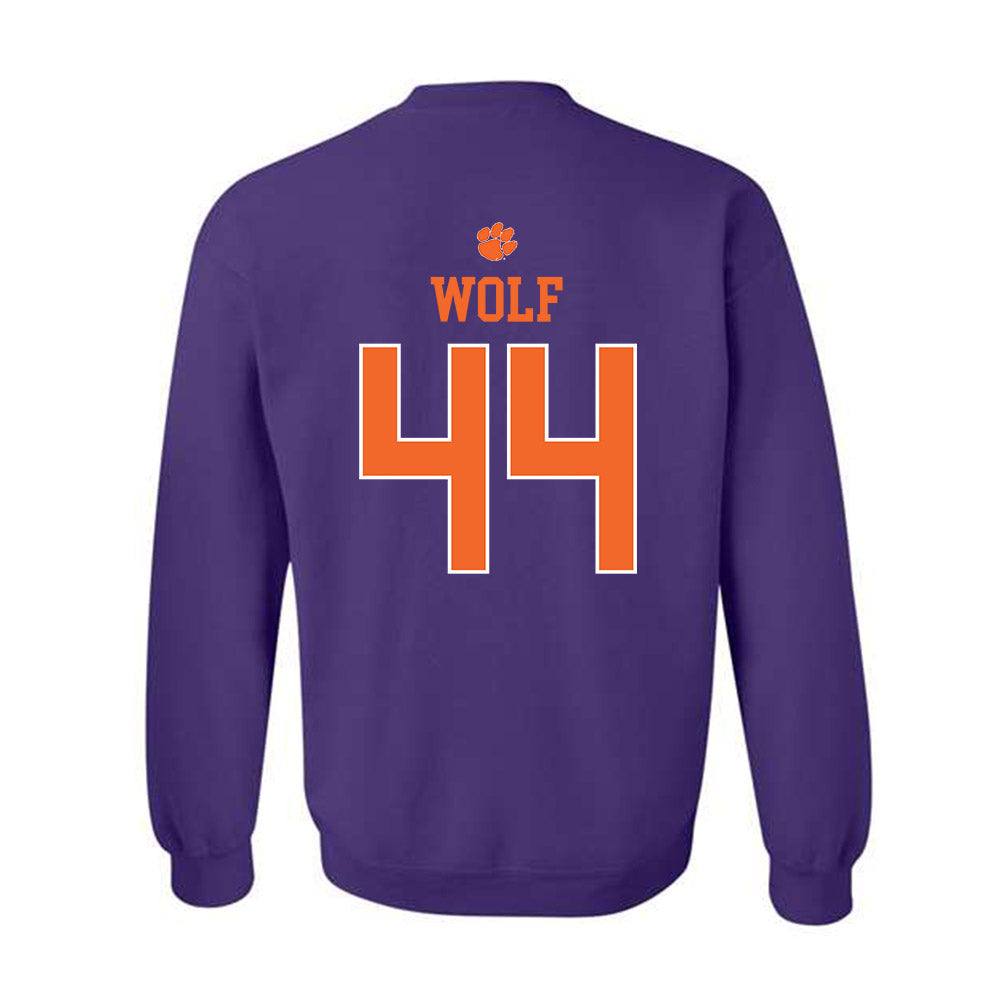 Clemson - NCAA Football : Jack Wolf - Classic Shersey Crewneck Sweatshirt-1