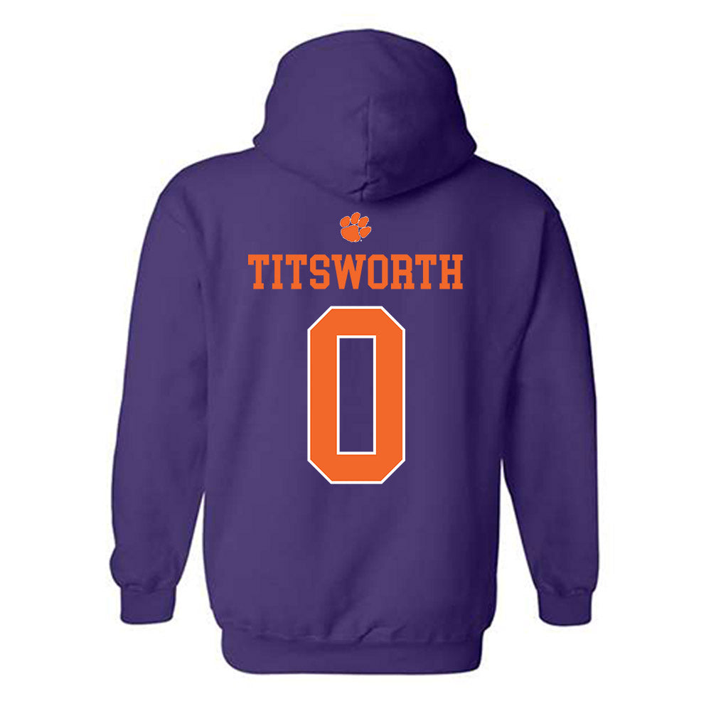 Clemson - NCAA Baseball : Drew Titsworth - Classic Shersey Hooded Sweatshirt-1