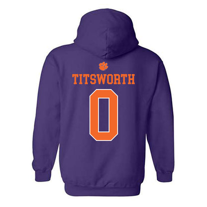 Clemson - NCAA Baseball : Drew Titsworth - Classic Shersey Hooded Sweatshirt-1