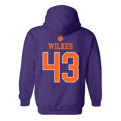Clemson - NCAA Football : Billy Wilkes - Classic Shersey Hooded Sweatshirt-1