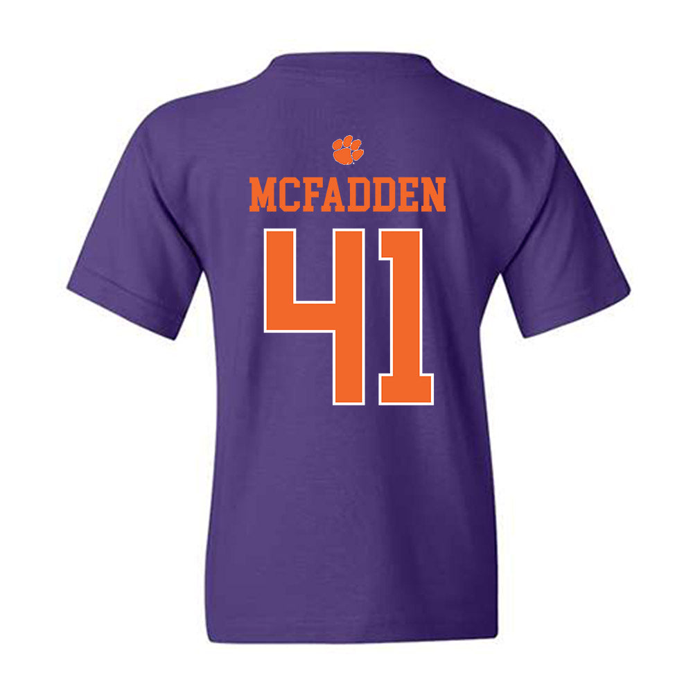 Clemson - NCAA Football : Connor McFadden - Classic Shersey Youth T-Shirt-1