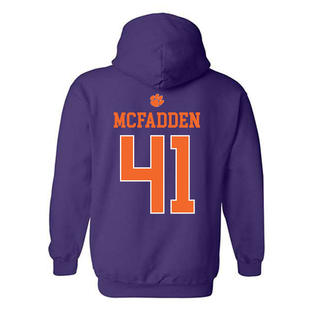 Clemson - NCAA Football : Connor McFadden - Classic Shersey Hooded Sweatshirt-1