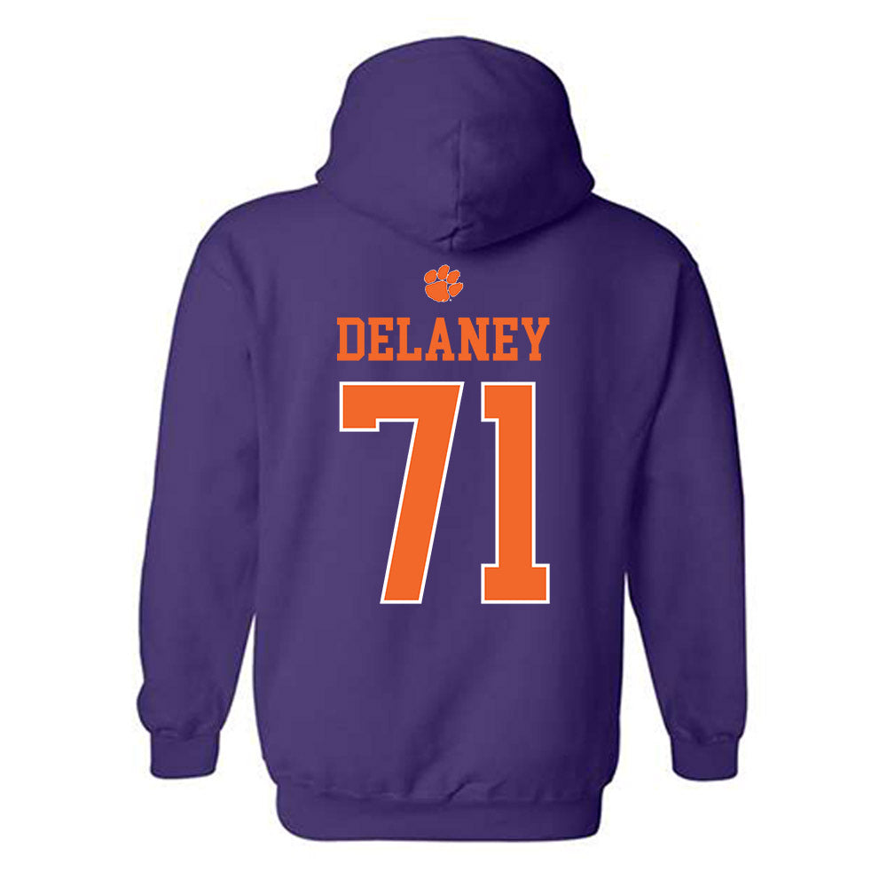 Clemson - NCAA Football : Leo Delaney - Classic Shersey Hooded Sweatshirt-1