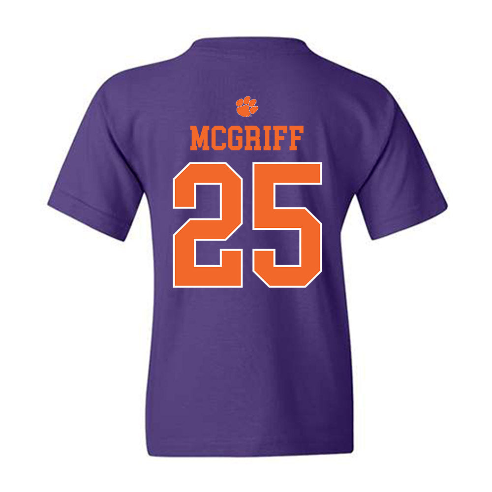 Clemson - NCAA Football : Keil McGriff - Classic Shersey Youth T-Shirt-1