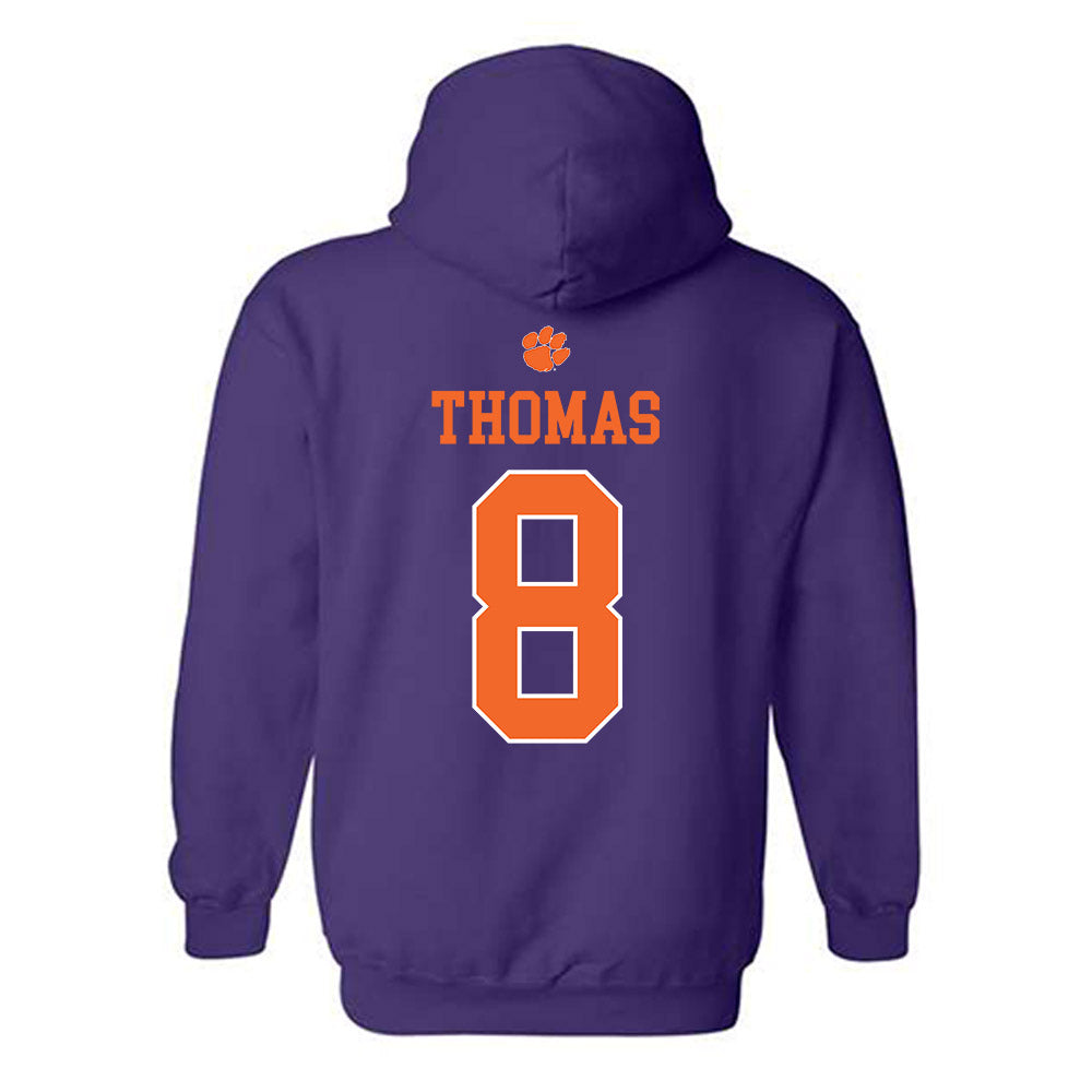 Clemson - NCAA Men's Basketball : Dallas Thomas - Classic Shersey Hooded Sweatshirt-1