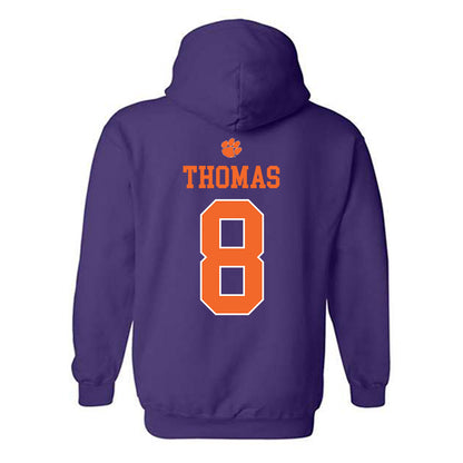 Clemson - NCAA Men's Basketball : Dallas Thomas - Classic Shersey Hooded Sweatshirt-1