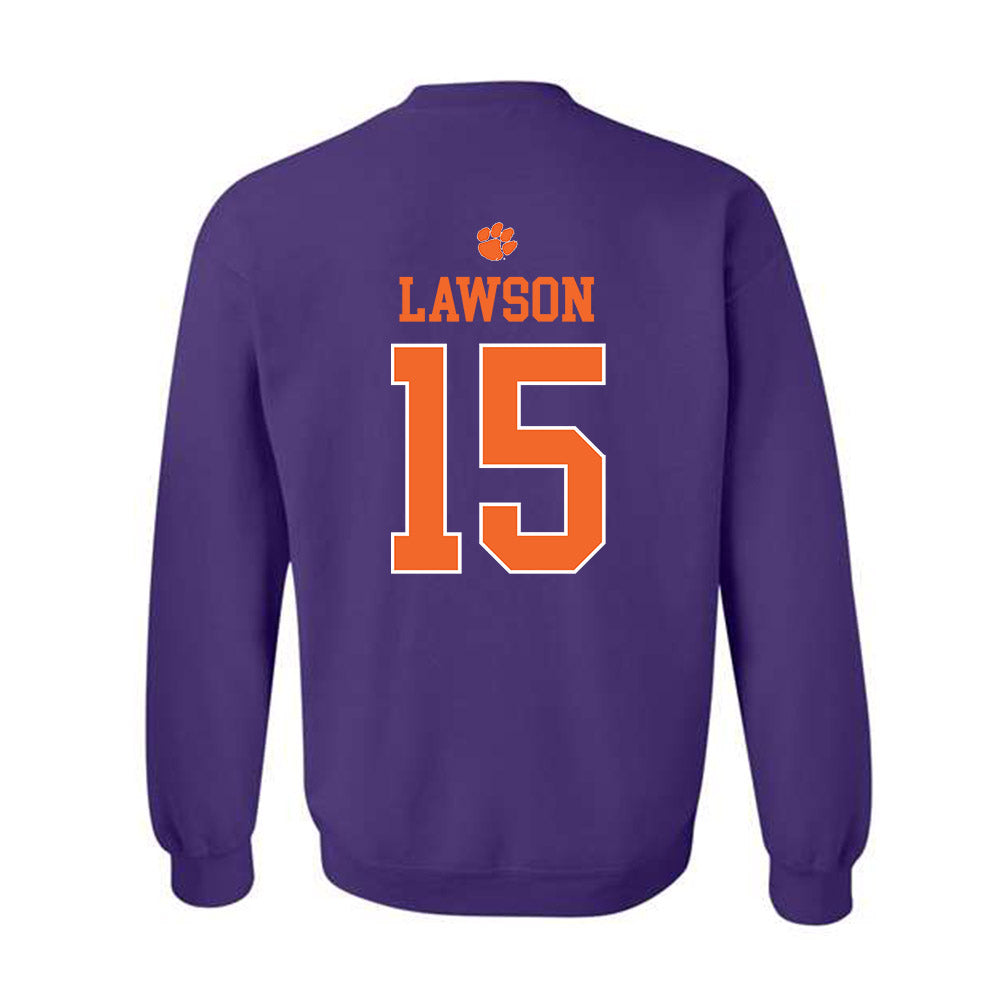 Clemson - NCAA Football : Jahiem Lawson - Classic Shersey Crewneck Sweatshirt-1