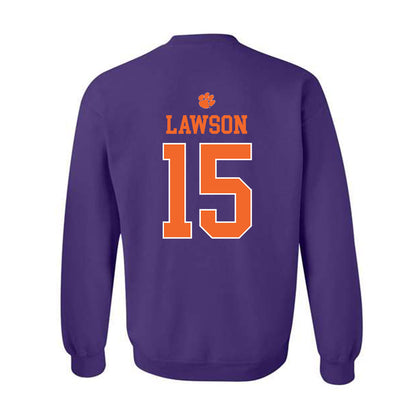Clemson - NCAA Football : Jahiem Lawson - Classic Shersey Crewneck Sweatshirt-1