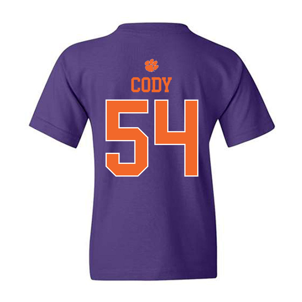 Clemson - NCAA Football : Kam Cody - Classic Shersey Youth T-Shirt-1